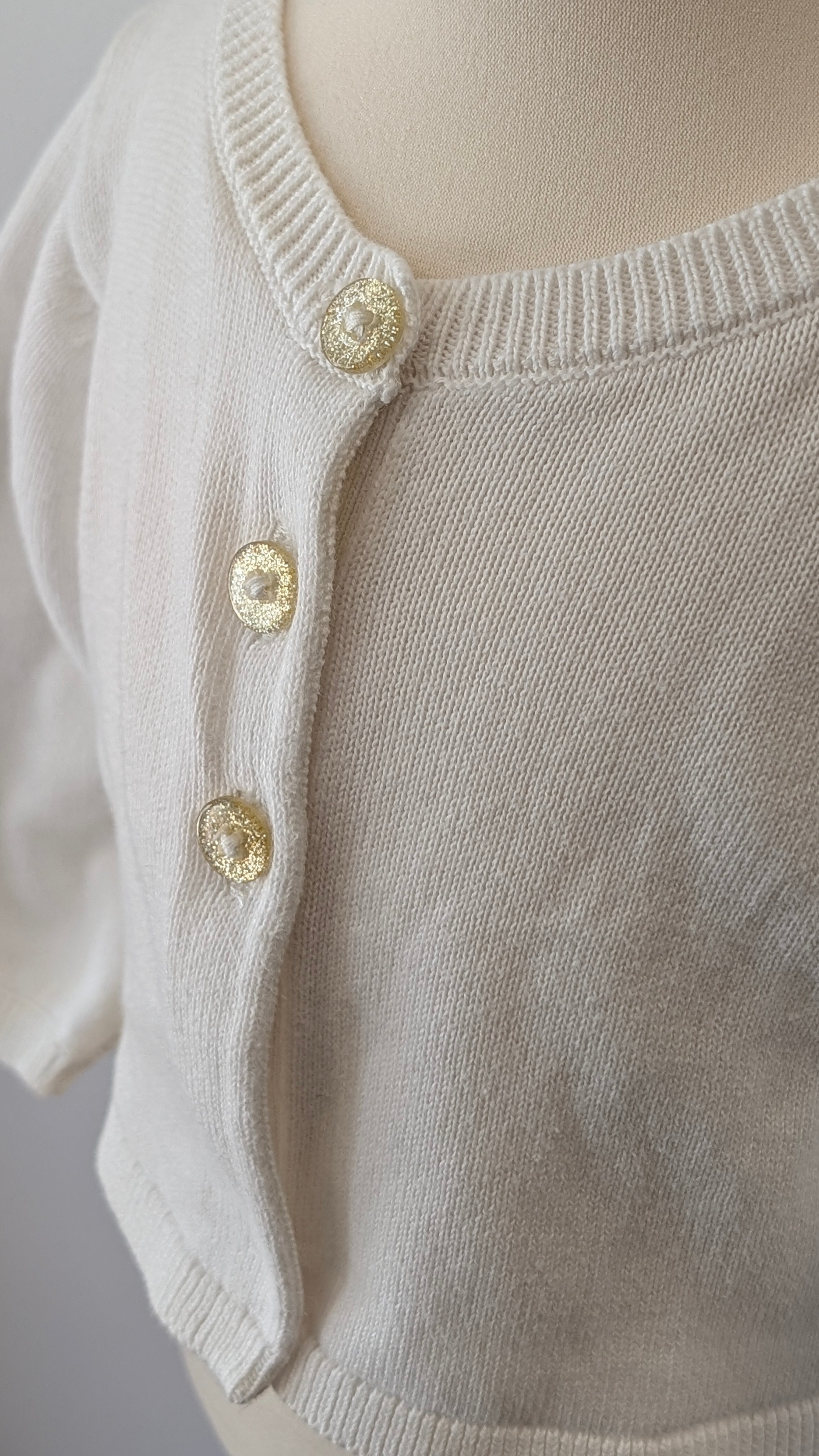 Gilet Tape à l'Oeil blanc - 6 mois