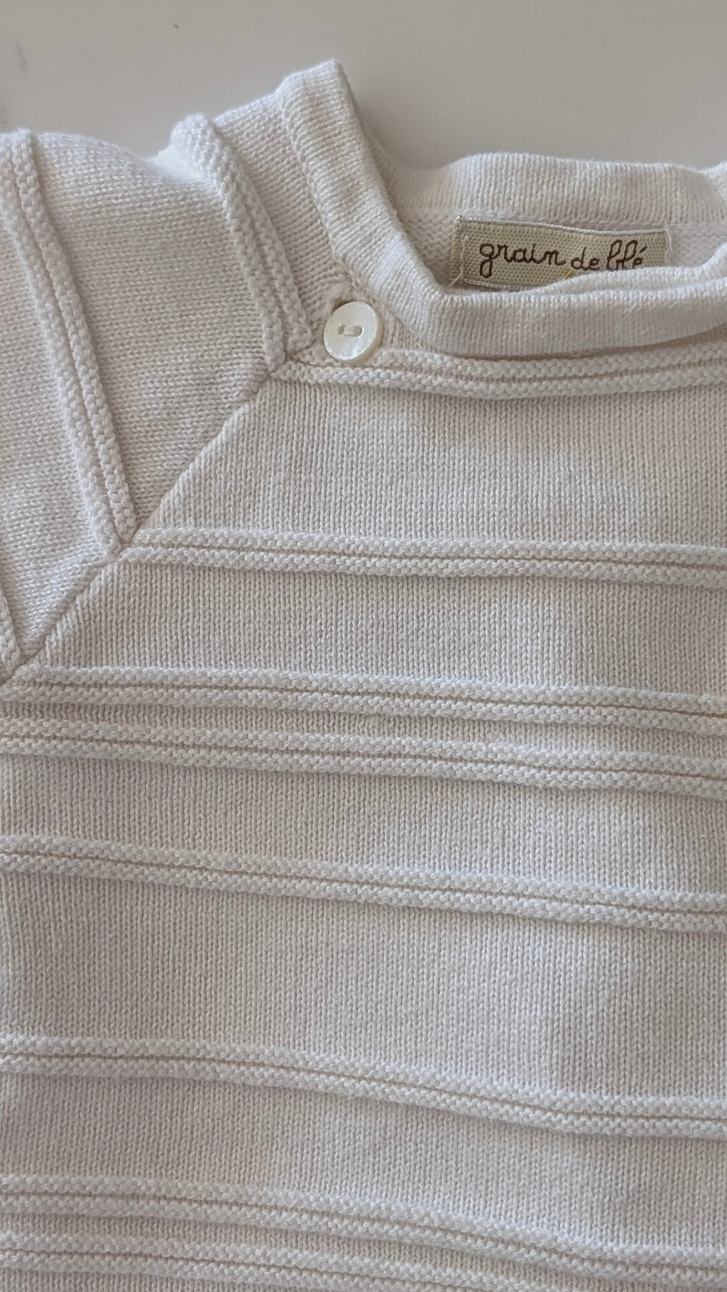 Haut blanc Grain de blé - 1Mois (56cm)