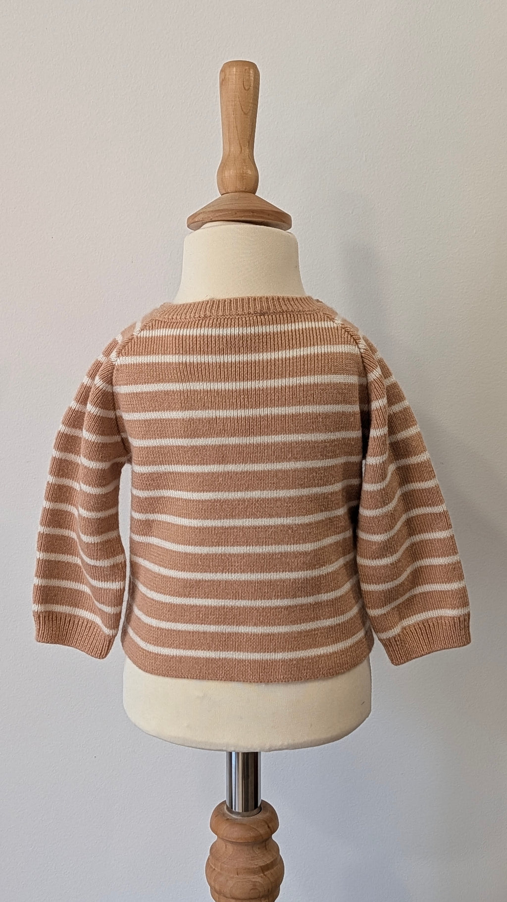 Pull marinière rose poudré Bout'chou - 6 Mois