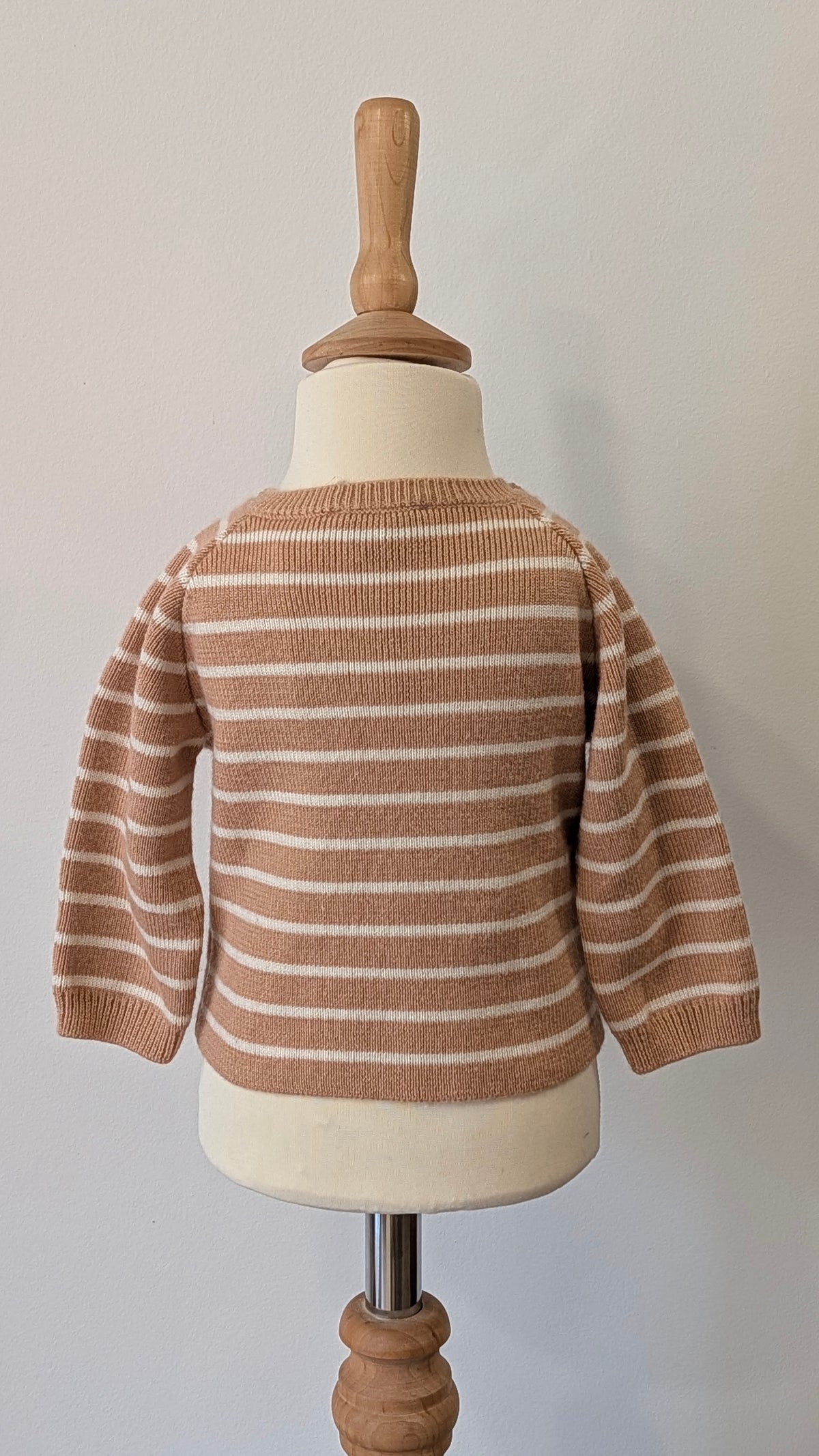 Pull marinière rose poudré Bout'chou - 6 Mois