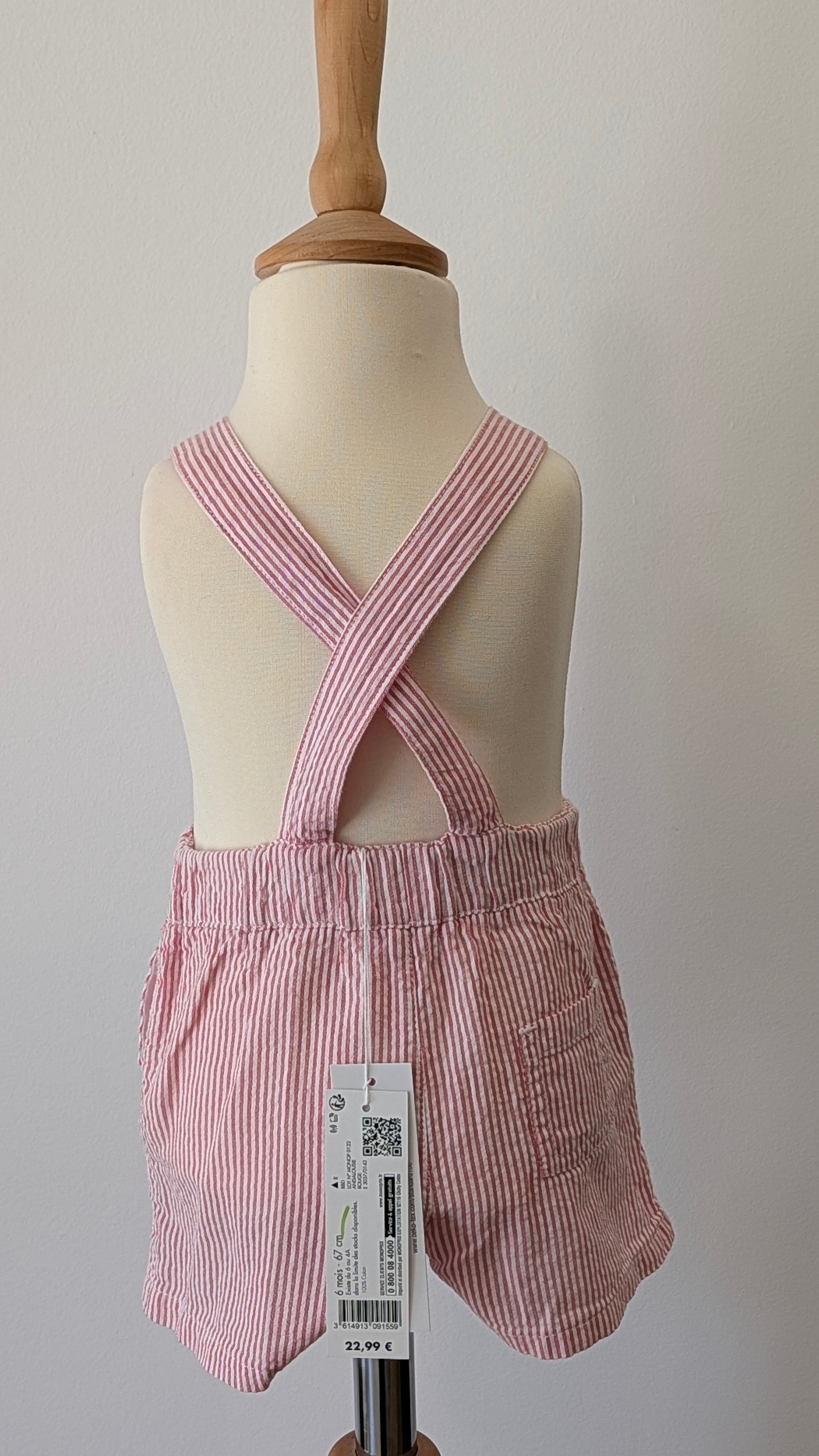 Salopette short Bout'chou - 6 mois