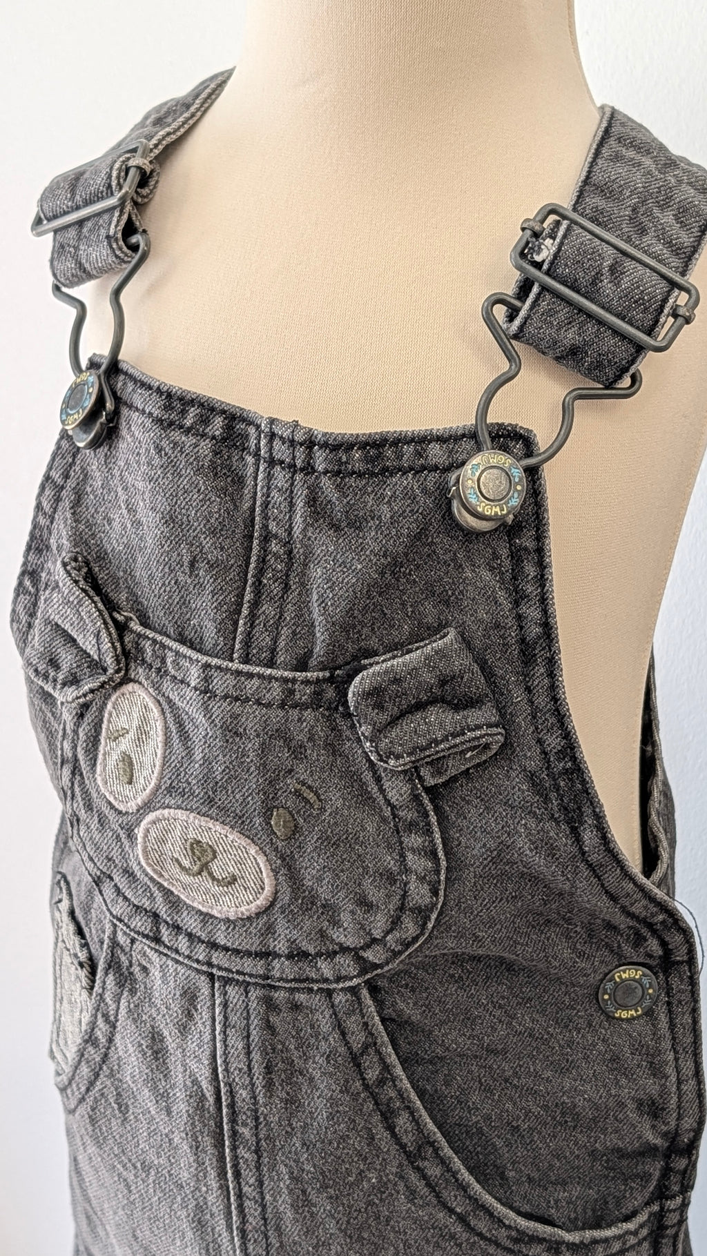 Salopette jeans gris Sergent Major - 9 mois