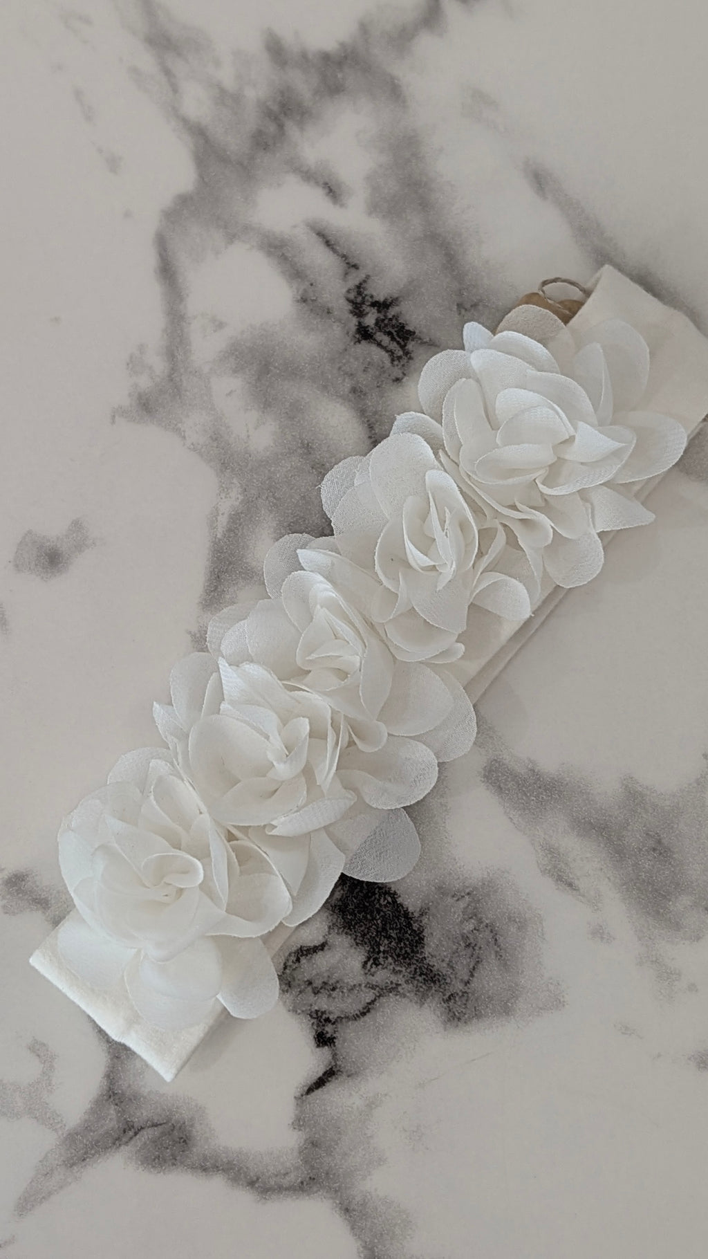 Bandeau fleurs blanche