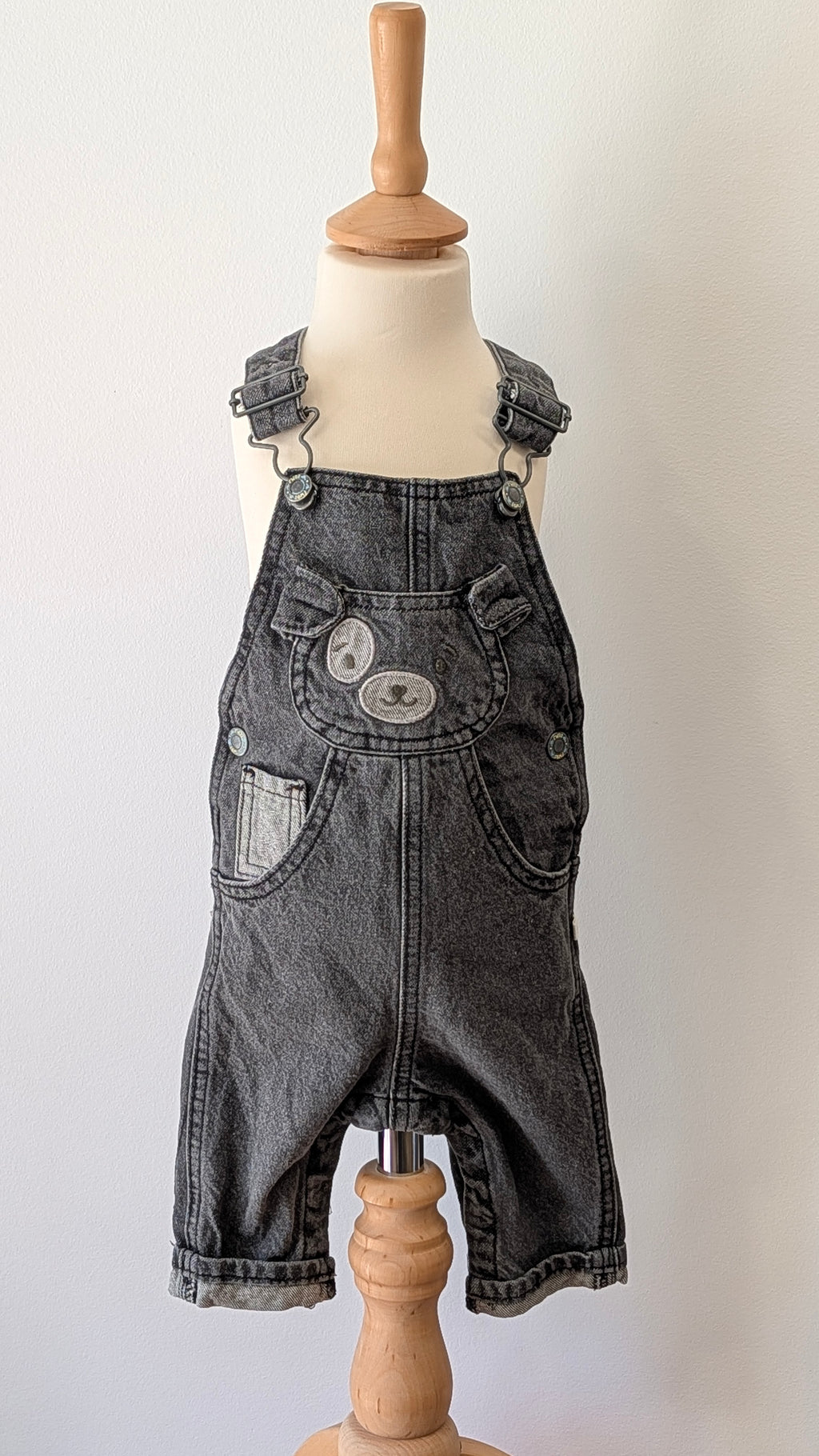 Salopette jeans gris Sergent Major - 9 mois