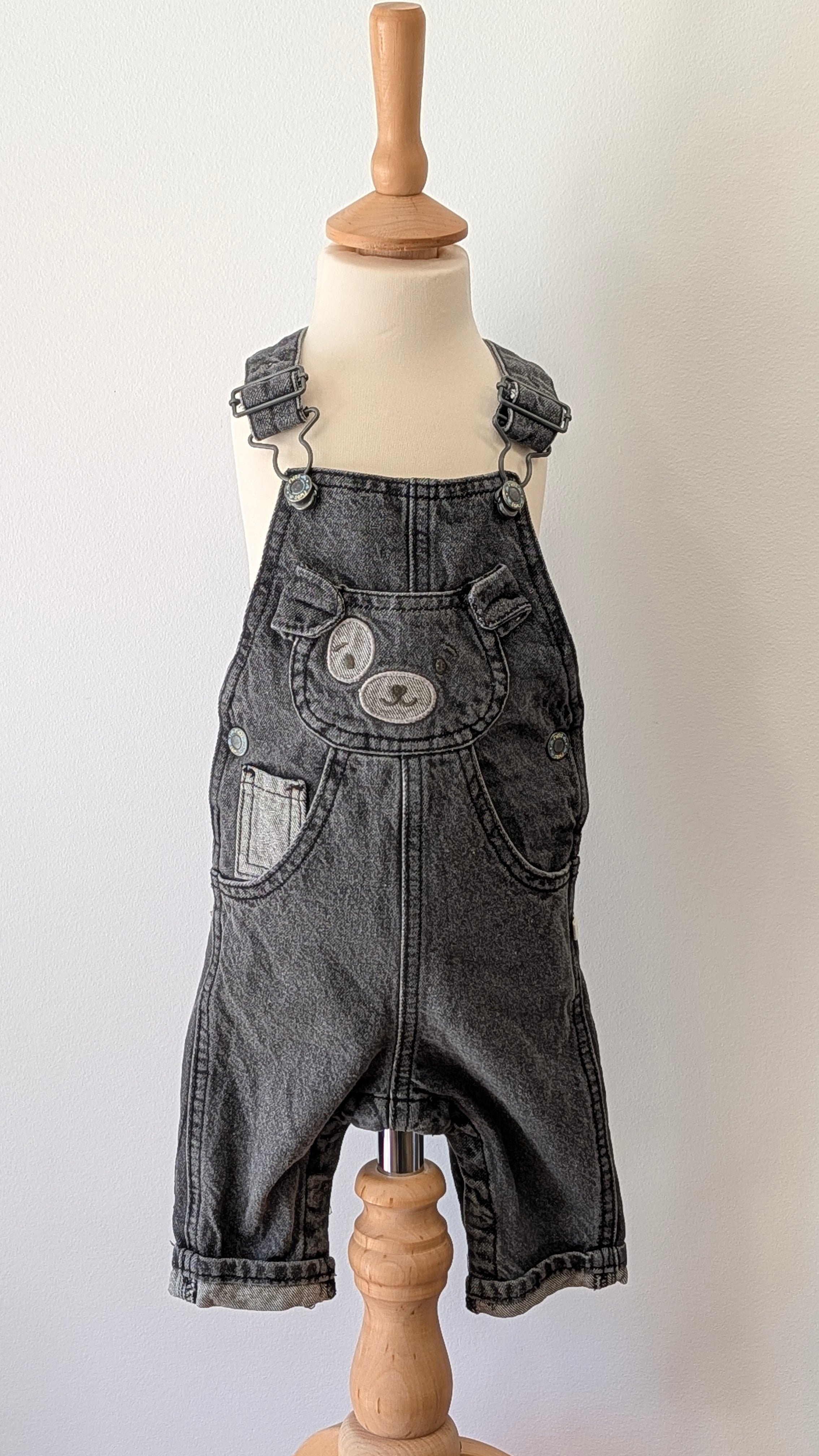 Salopette jeans gris Sergent Major - 9 mois