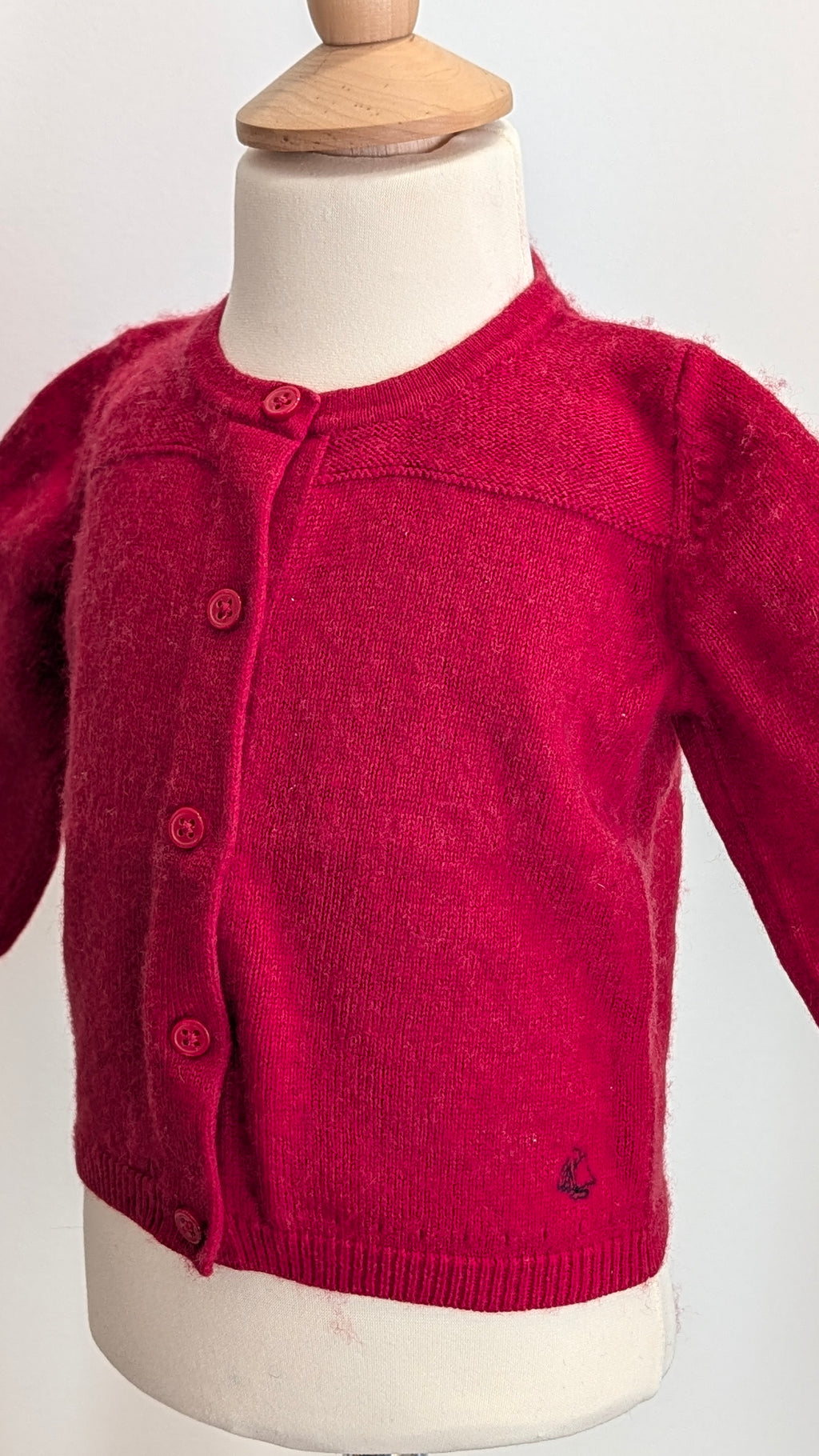 Gilet petit bateau rouge - 12 Mois