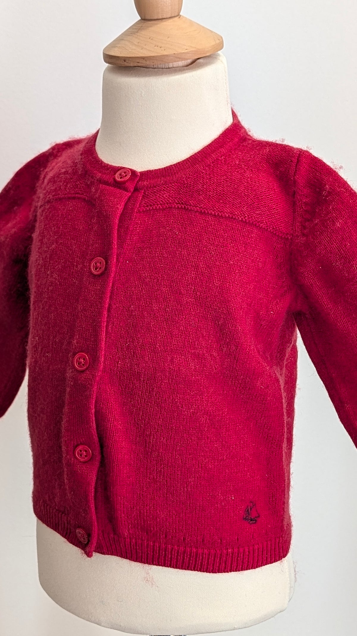 Gilet petit bateau rouge - 12 Mois