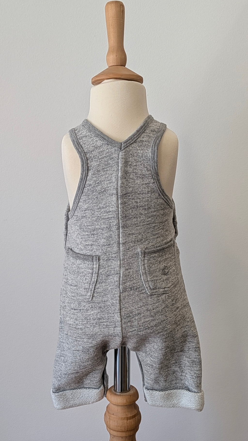 Salopette grise Petit Bateau - 3 Mois