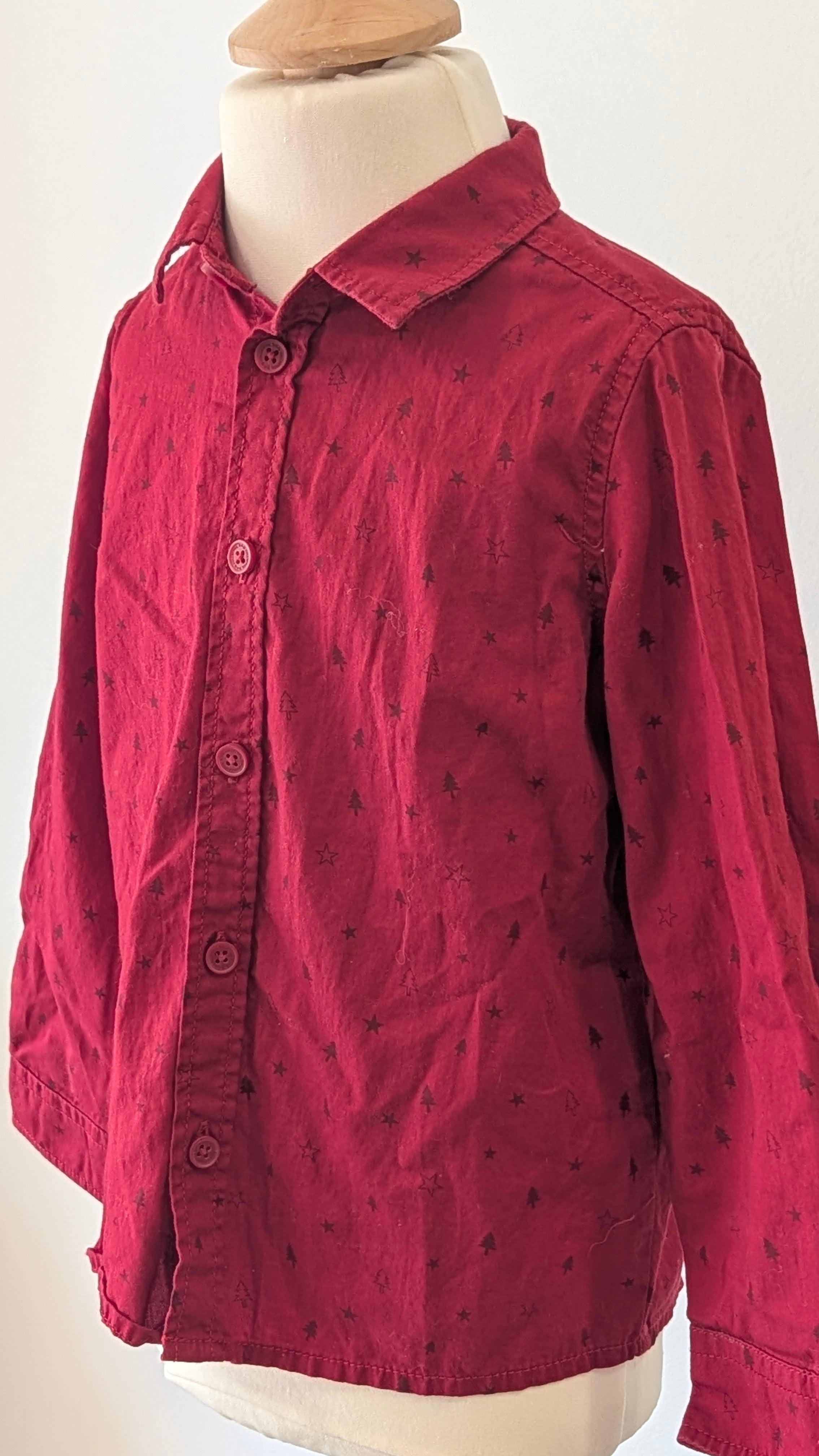 Chemise Tape à l'oeil sapin rouge - 36 Mois