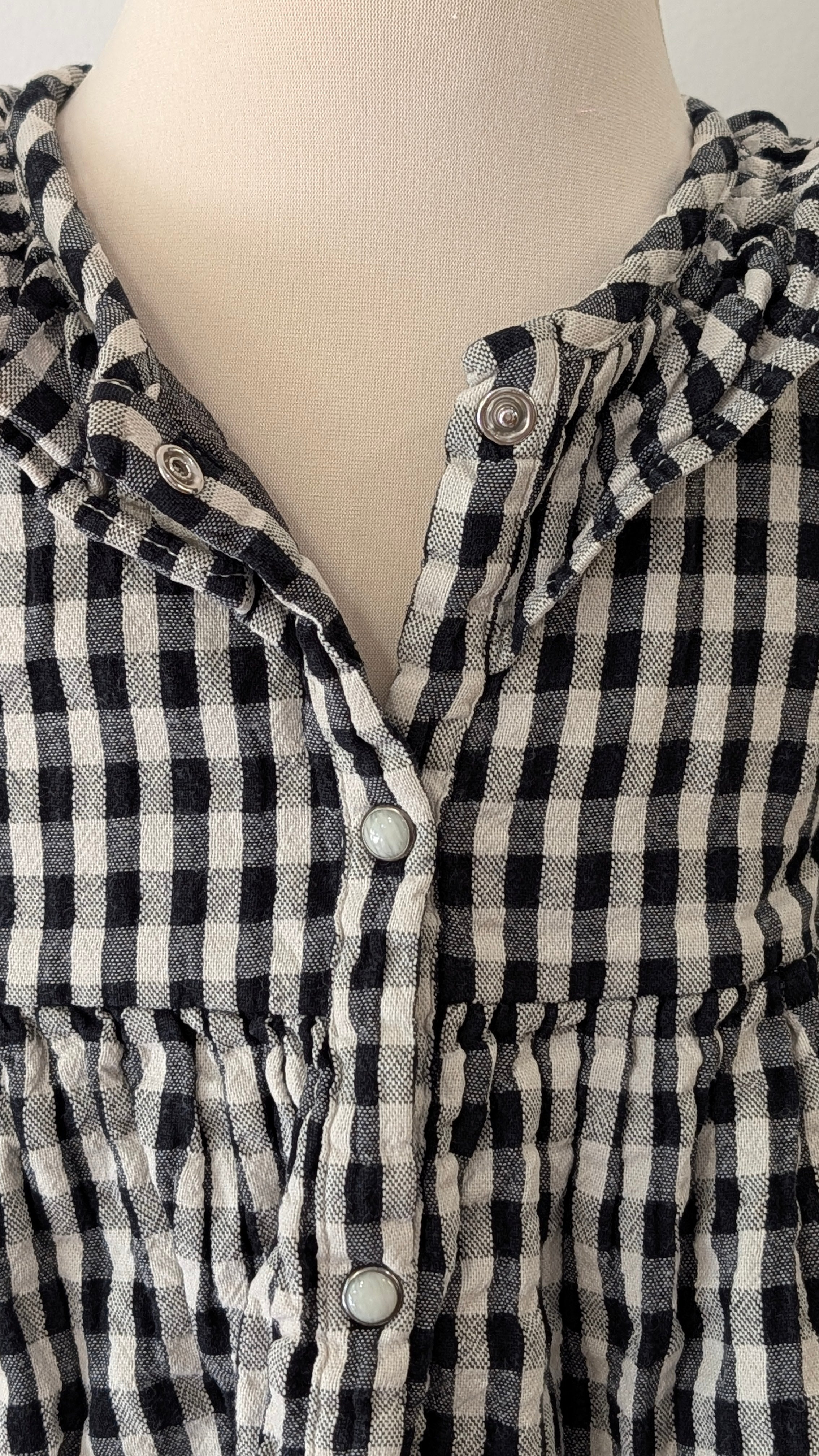 Robe carreaux Zara noire et blanche - 24 Mois