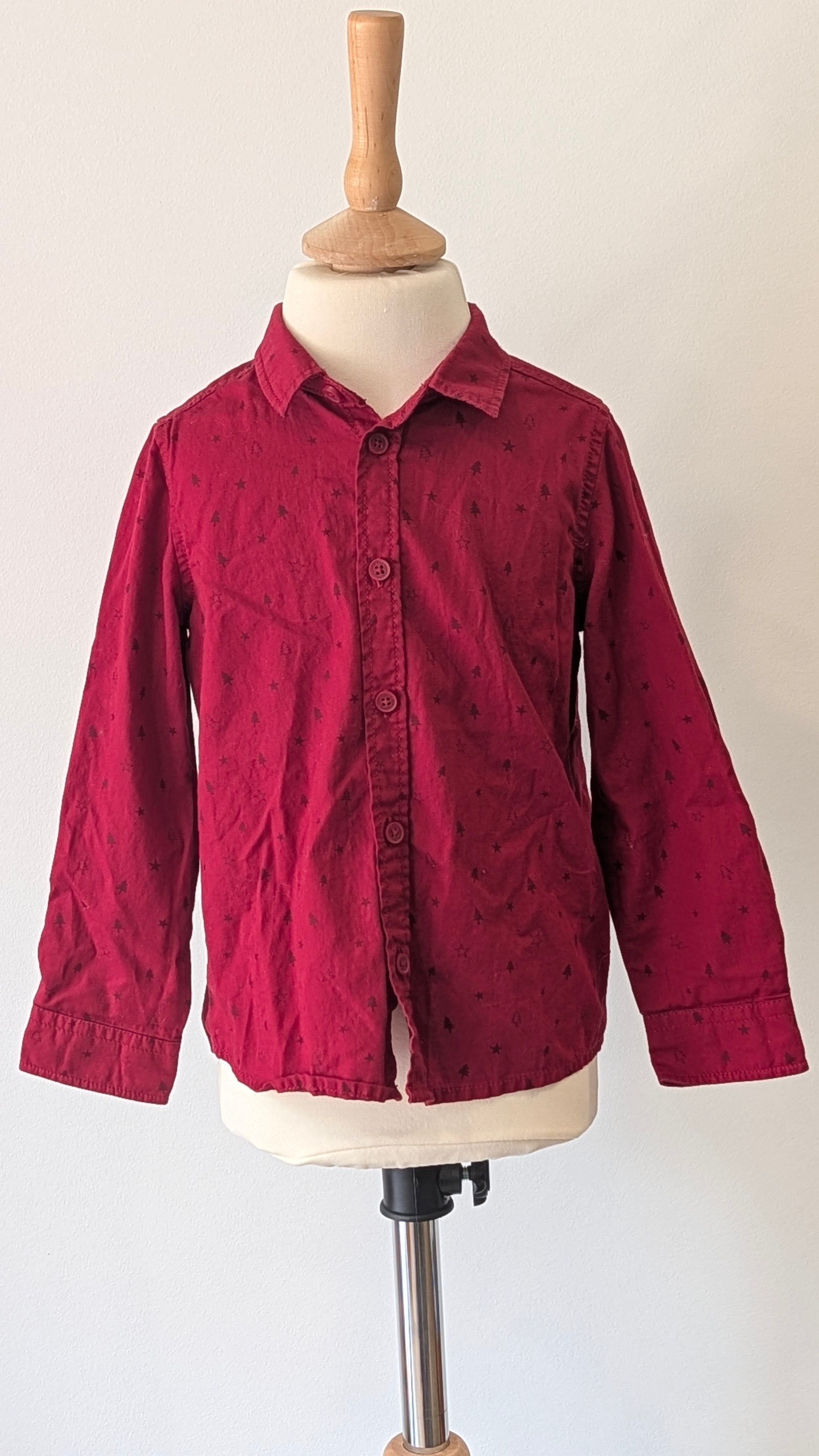 Chemise Tape à l'oeil sapin rouge - 36 Mois