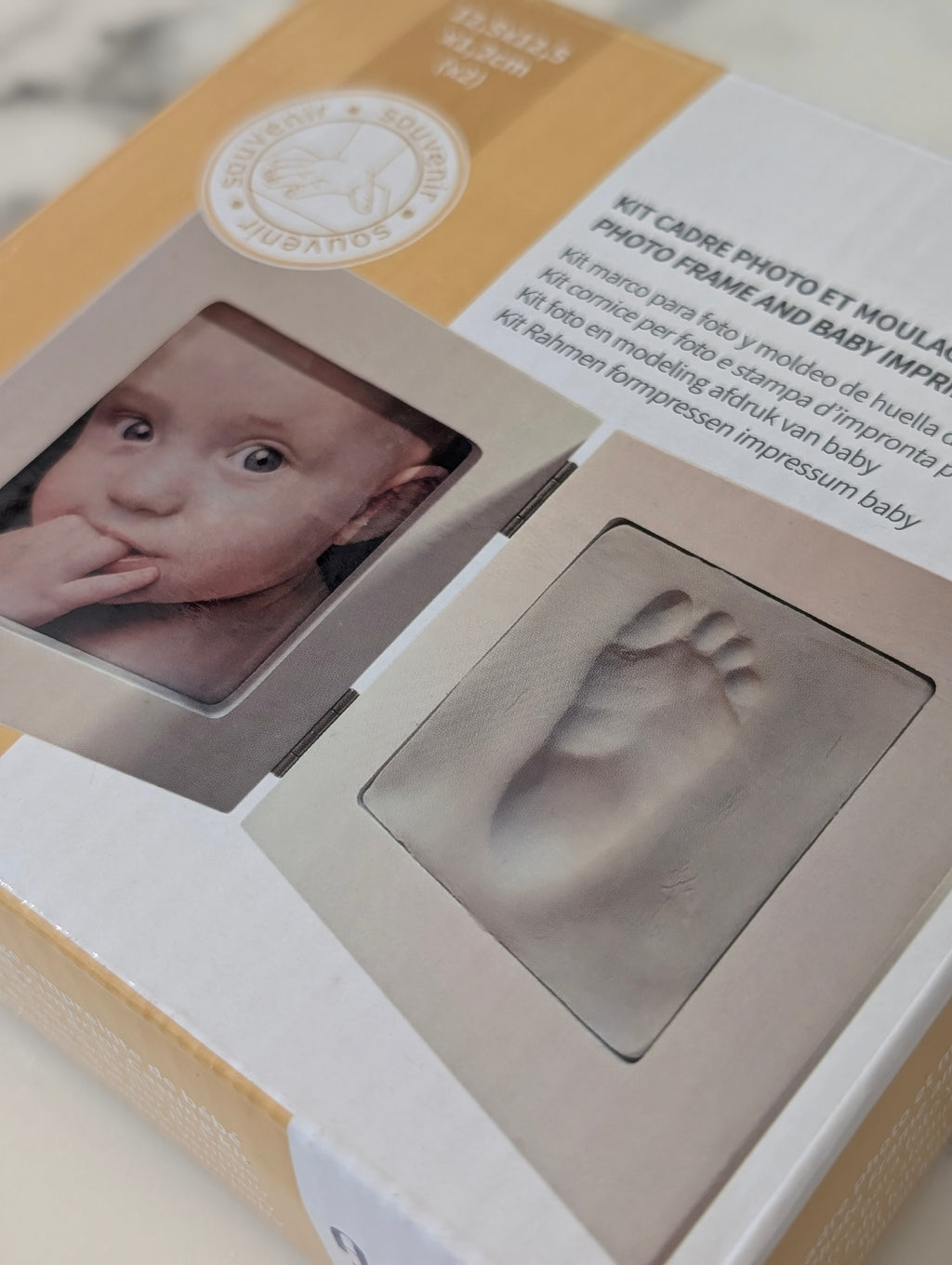 Kit cadre photo et moulage empreinte bébé