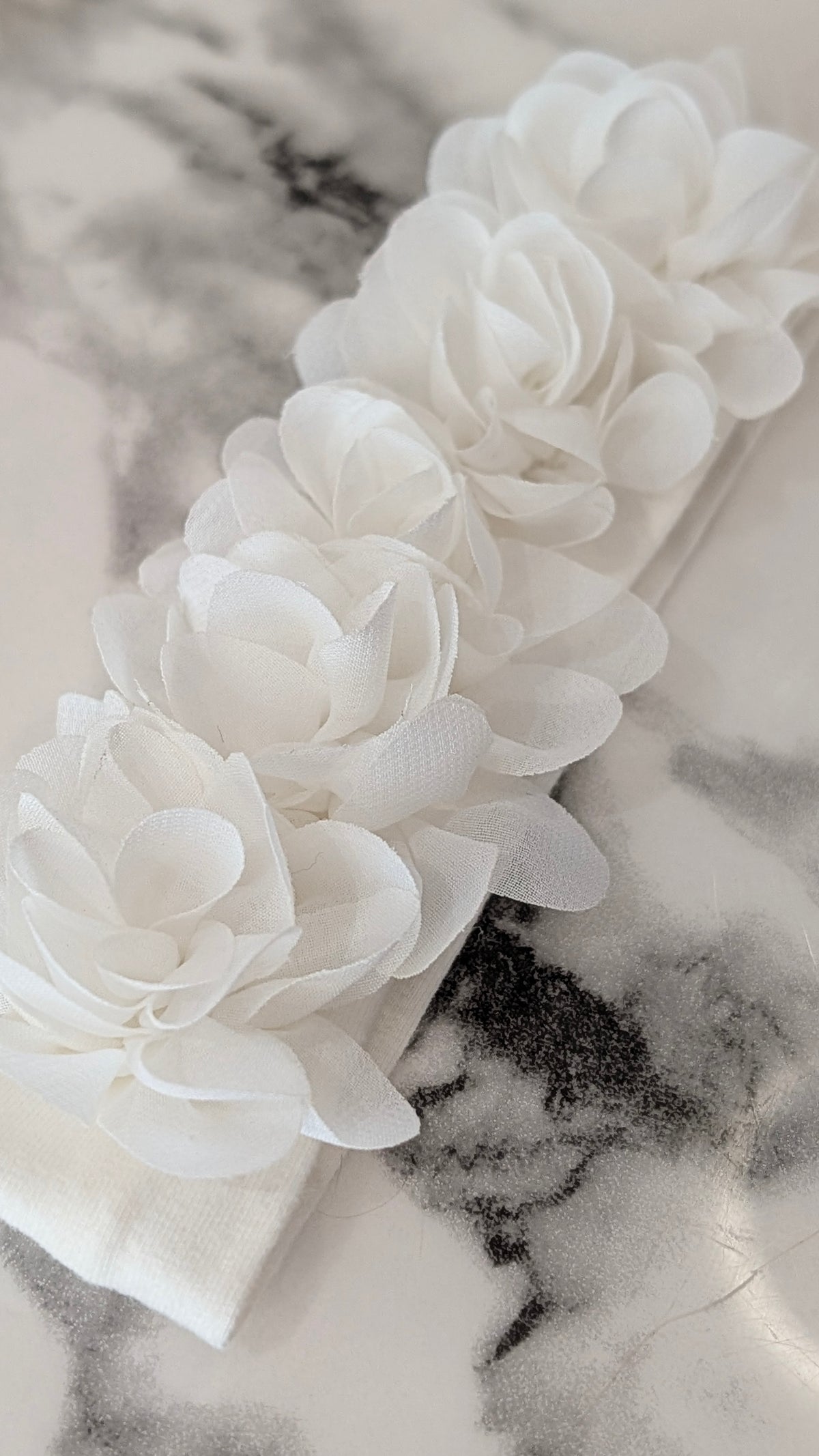 Bandeau fleurs blanche