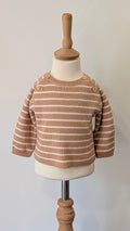 Pull marinière rose poudré Bout'chou - 6 Mois