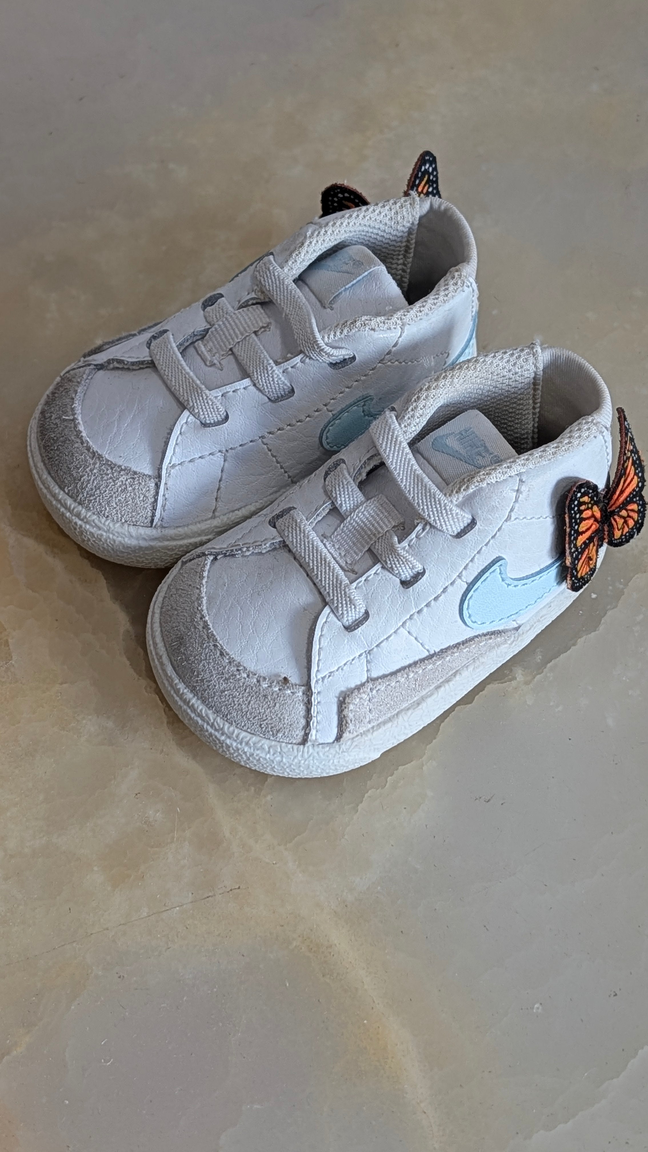 Basket Nike ed Limitée White Orange Butterfly- 17