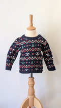 Pull Noël Sergent Major bleu - 12Mois