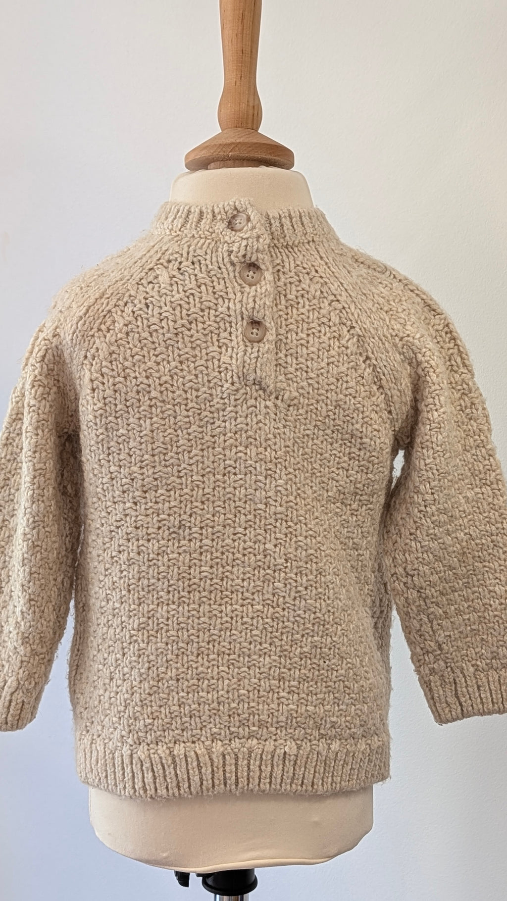 Pull tricot beige - 18 Mois
