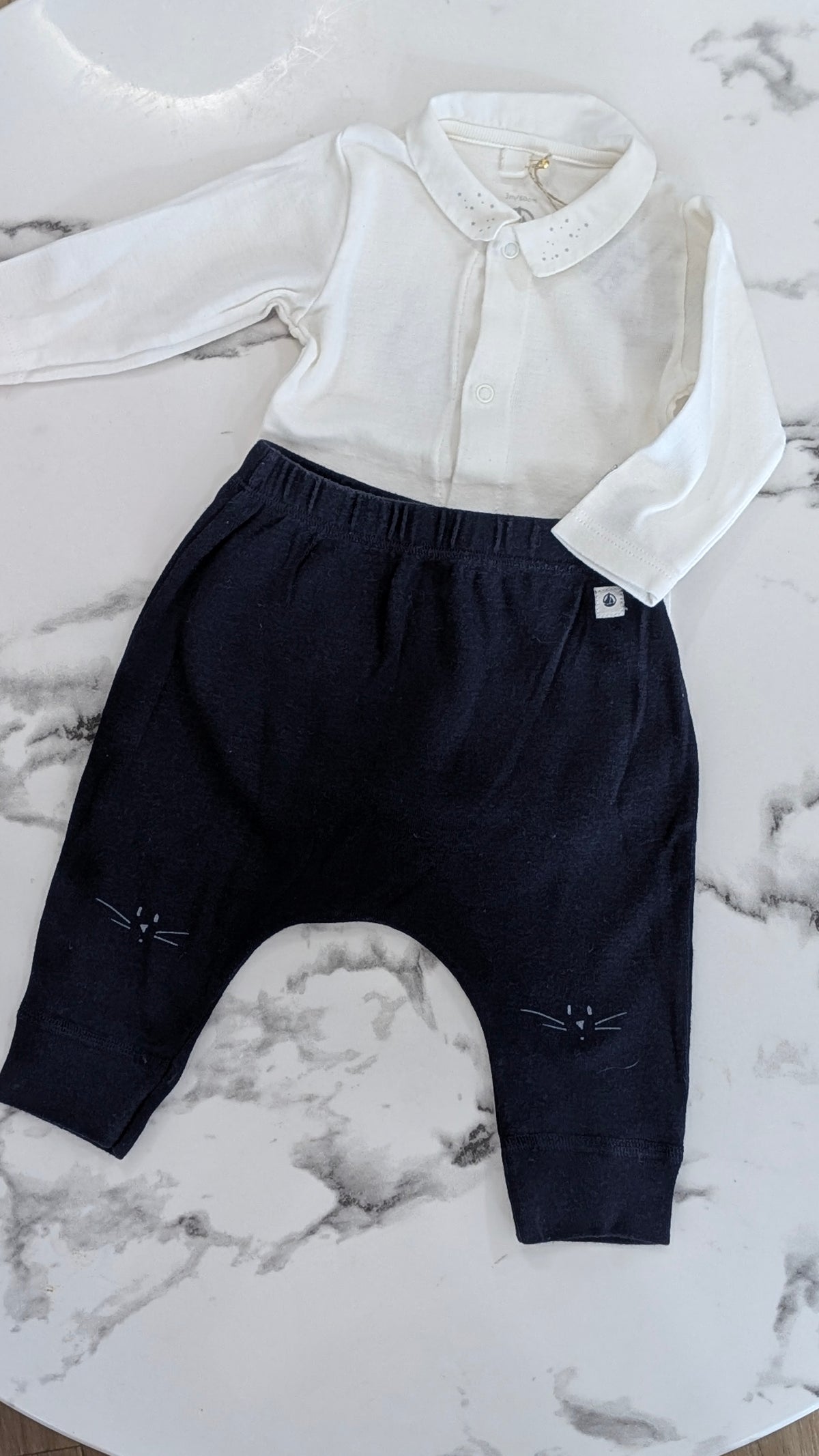 Ensemble 2 PCES Petit Bateau - 3 Mois