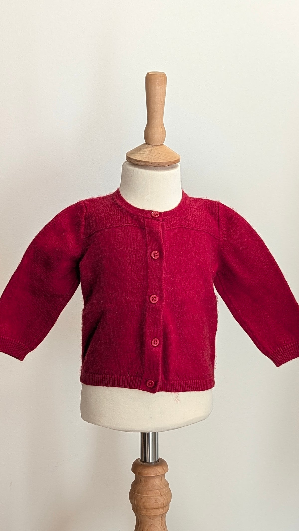 Gilet petit bateau rouge - 12 Mois