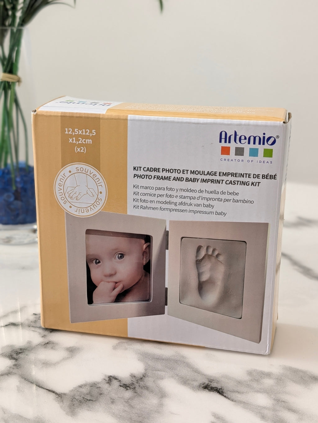 Kit cadre photo et moulage empreinte bébé