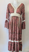 Robe macramé soie