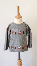 Pull Noël Sergent Major gris - 12Mois