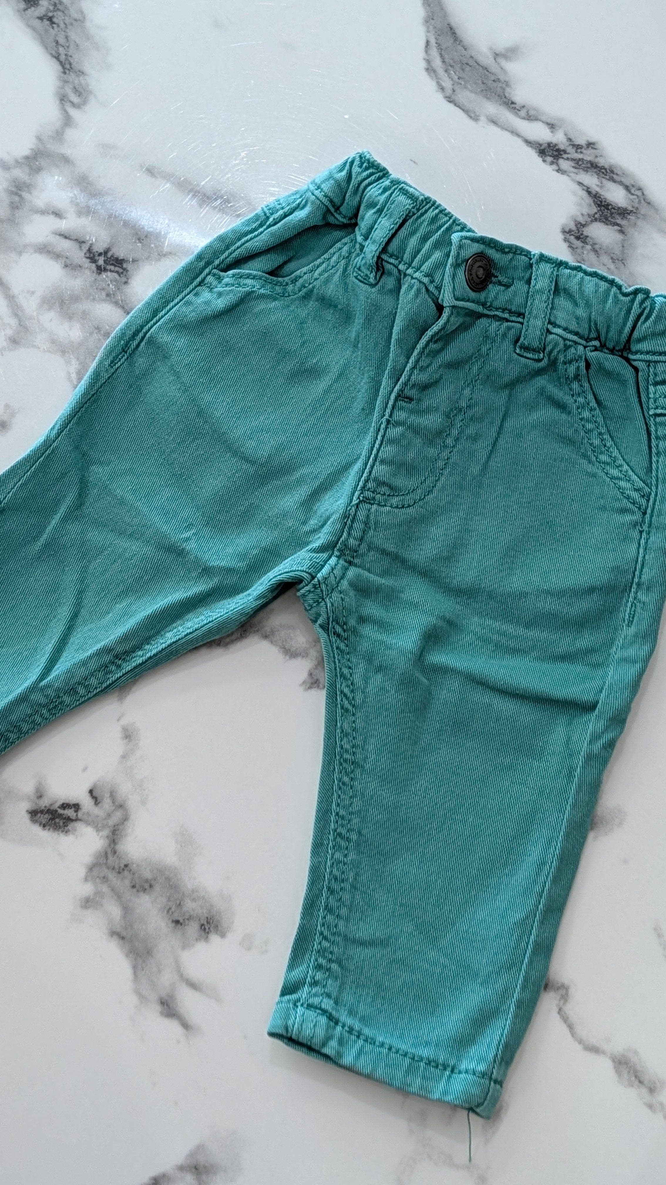 Jeans vert Tape a l'oeil - 3 Mois