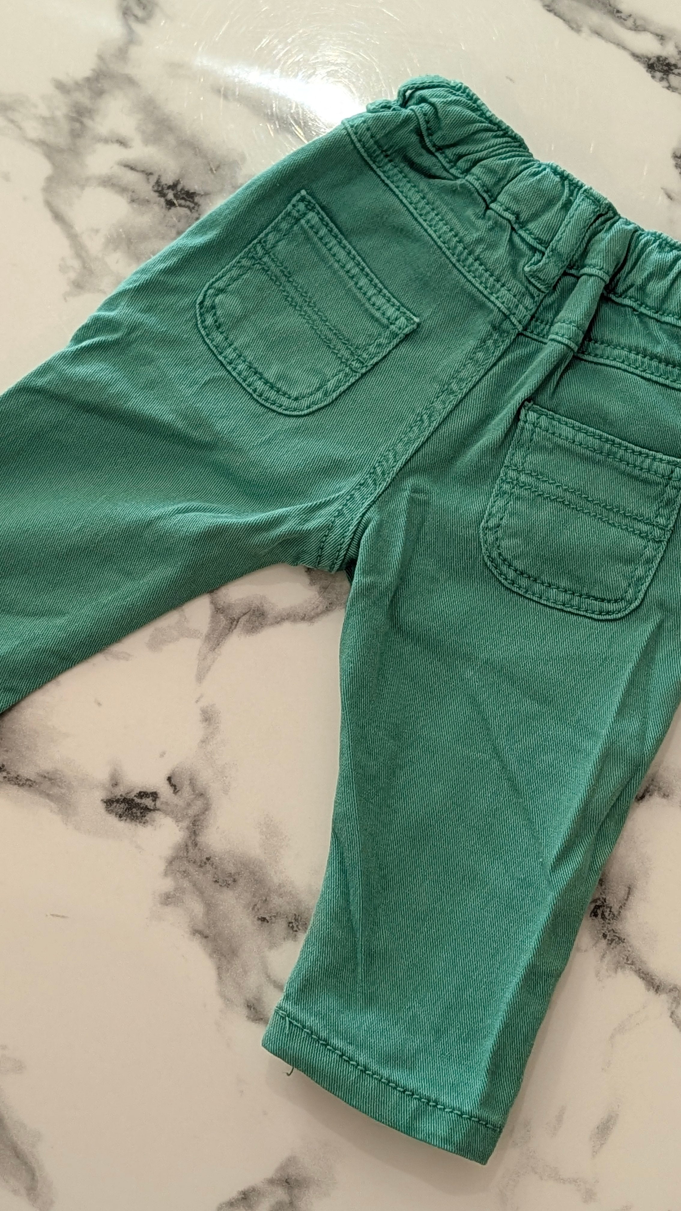 Jeans vert Tape a l'oeil - 3 Mois