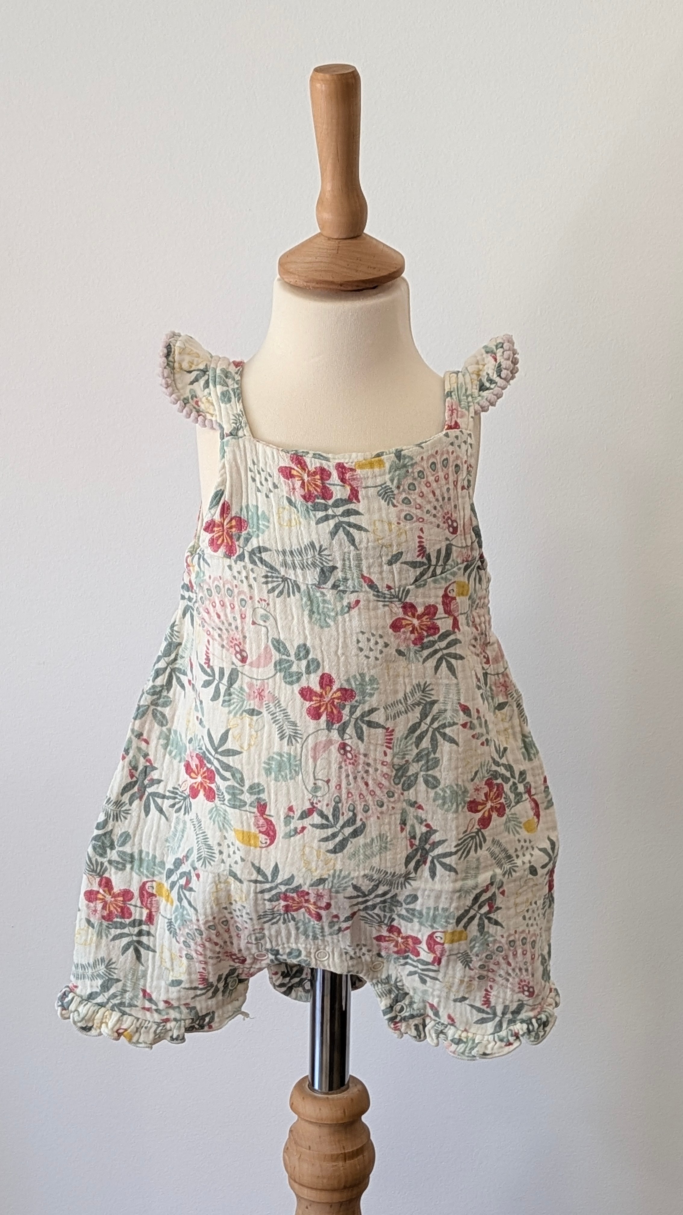 Combishort Petit Béguin rose et verte - 9 mois
