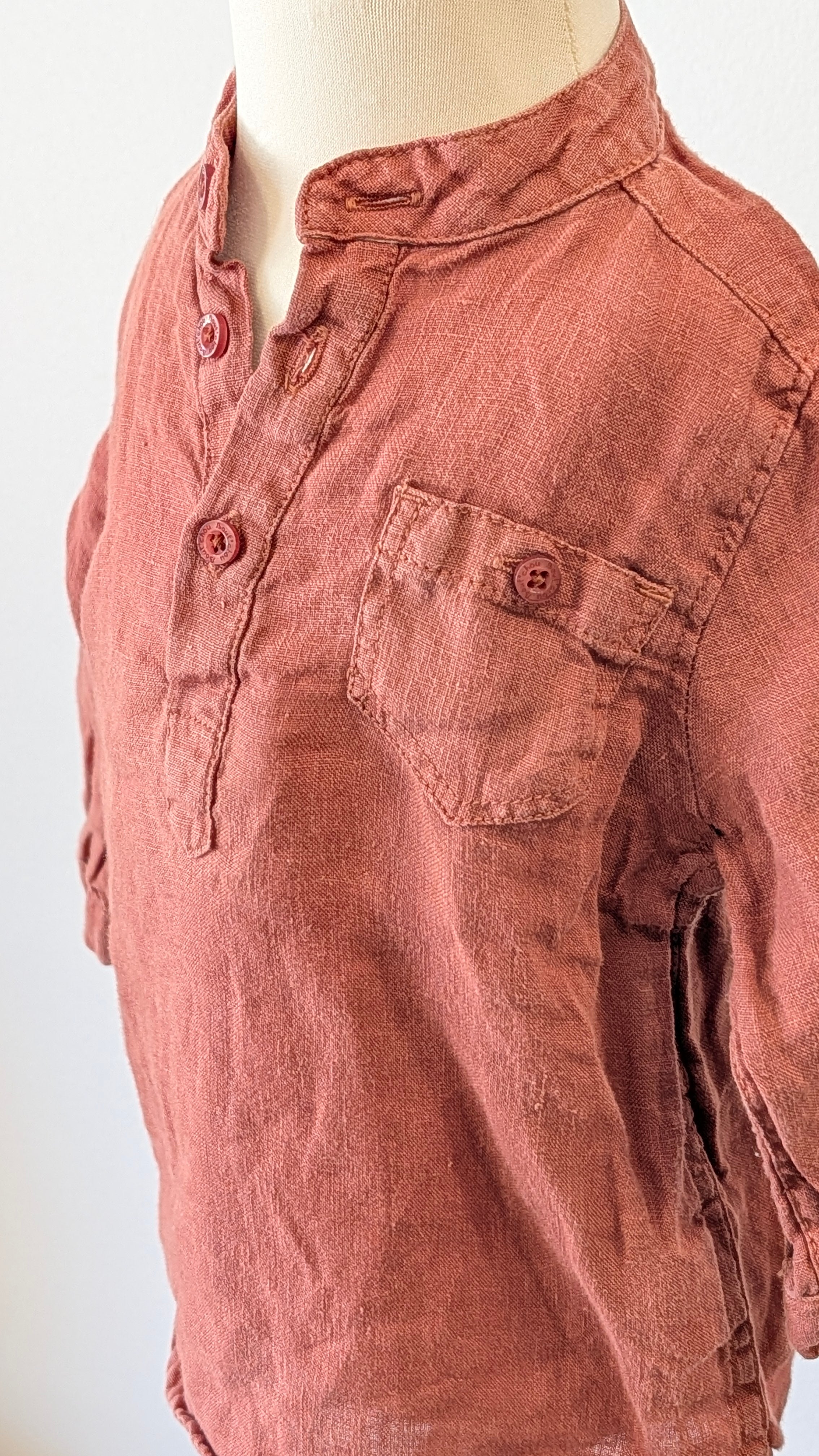 Chemise 100% lin Bout'Chou - 6 mois