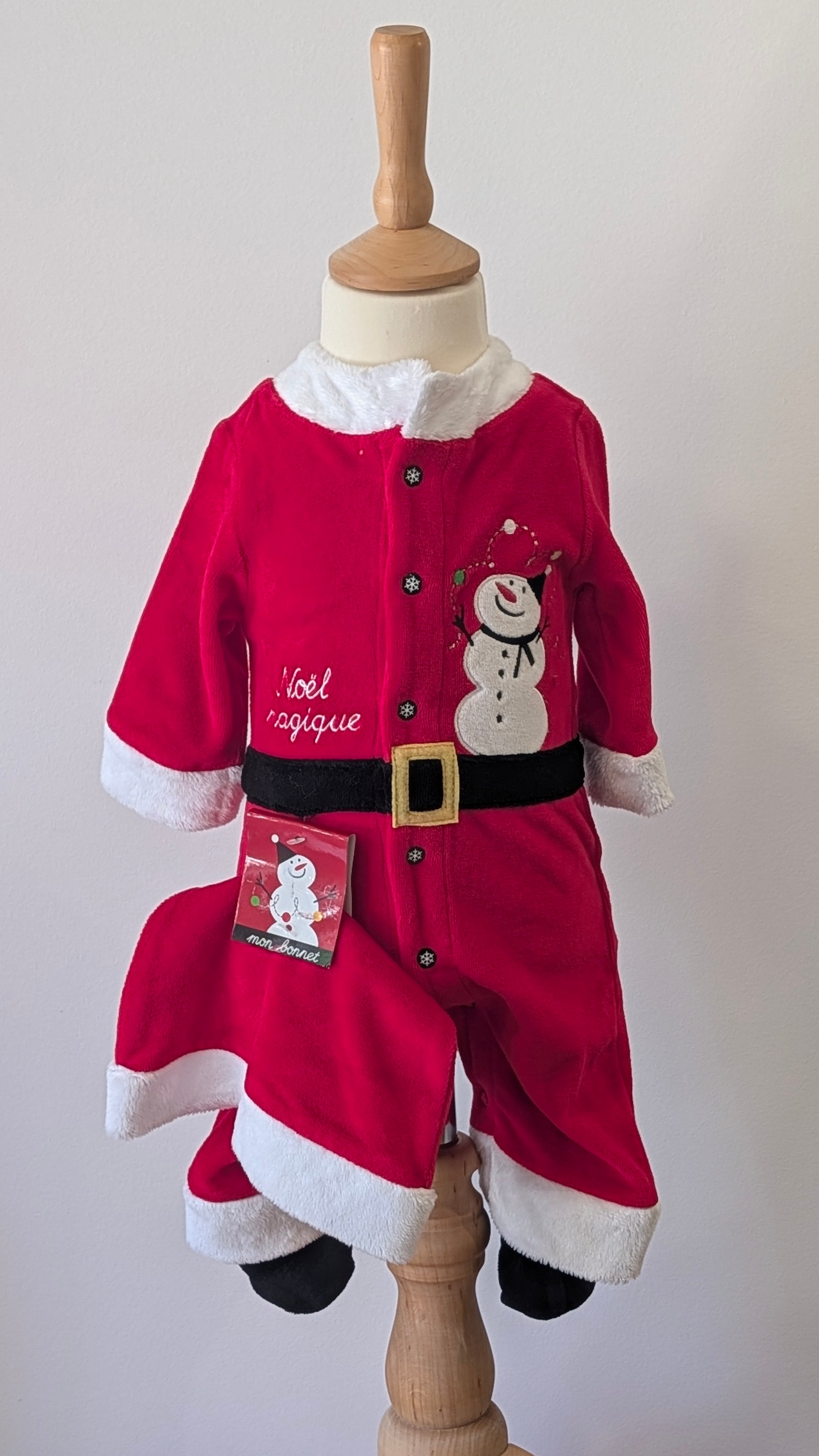 Costume Noël avec bonnet - 3 Mois