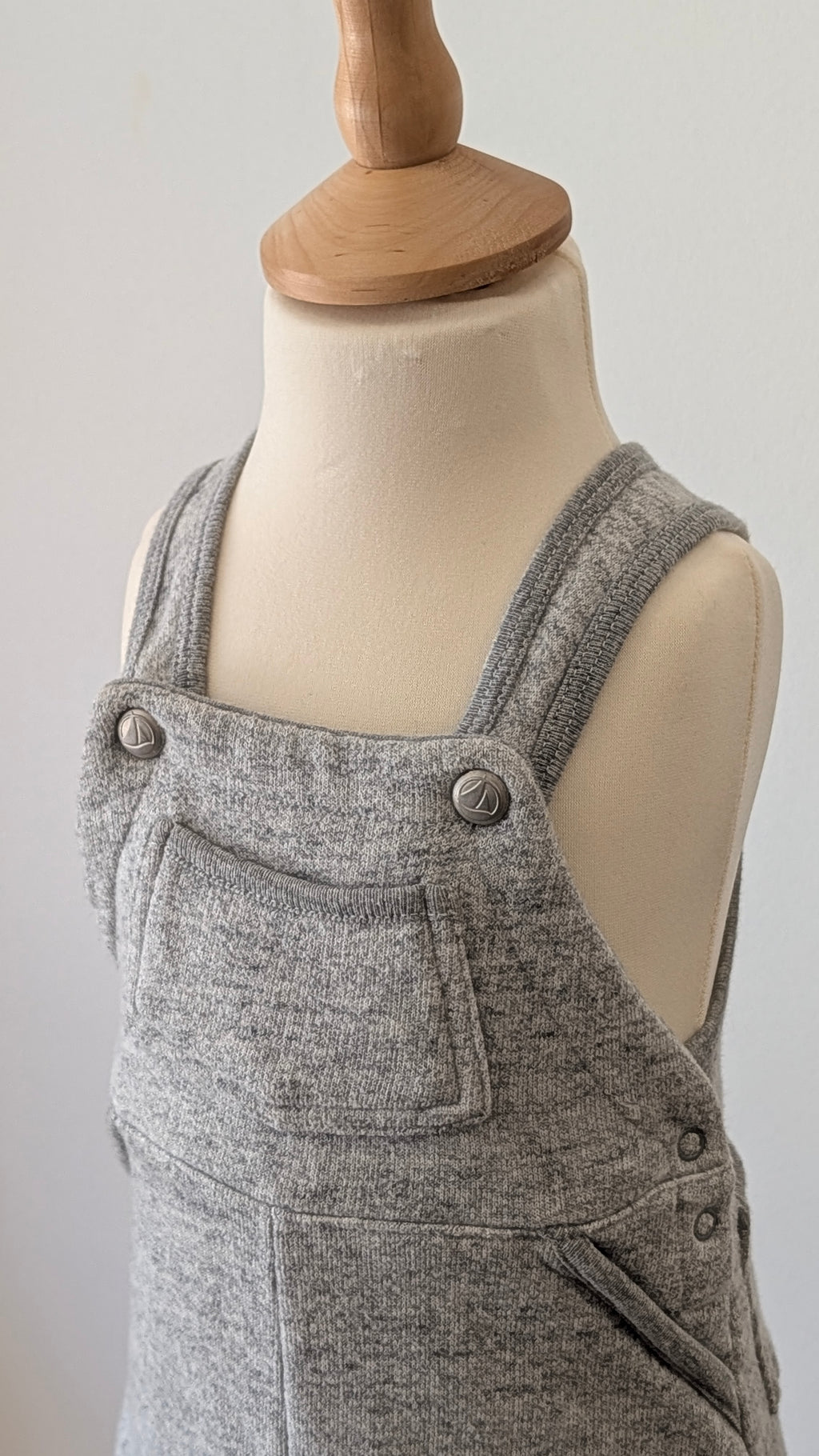 Salopette grise Petit Bateau - 3 Mois